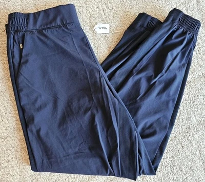 Jogger Athleta Brooklyn para mujer talla 12 poliéster azul spandex 8786 Foto 1 de 4