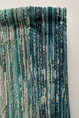 Brunschwig& Fils Abelard Velvet Ocean  Designer Fabric Remnant 24"x24" - Image 1 of 3