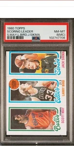 New Slab! 1980 Topps Basketball Bird Rookie/Sikma/May PSA 8(MC) NM-MT - Picture 1 of 2