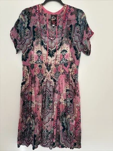 Johnny Was Thia Burnout Slip Dress Paisley Melody Size M Multicolor NWT - Picture 1 of 15