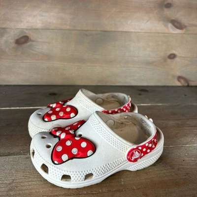 crocs classic kids youth size 8 C shoes disney minnie mouse clogs sandals - Image 1 of 4