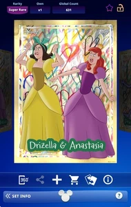 Topps Disney Collect 2025 Sister's Day Character Chrome - Drizella & Anastasia - Picture 1 of 2