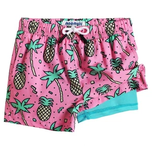 Boys Swim Trunks with Compression Liner Toddler Stretch Swim Shorts Quick Dry... - Picture 1 of 4