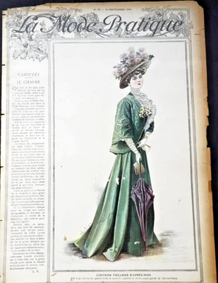 La Mode Pratique – 14 September ,1907, No. 37 French Fashion Magazine. - Image 1 of 4