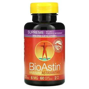 2 X Nutrex Hawaii, BioAstin Supreme, 6 mg, 60 Vegan Soft Gels - Picture 1 of 2