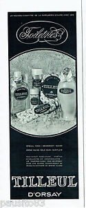 PUBLICITE ADVERTISING 115  1965  TILLEUL D'ORSAY  savon déodorant eau Cologne