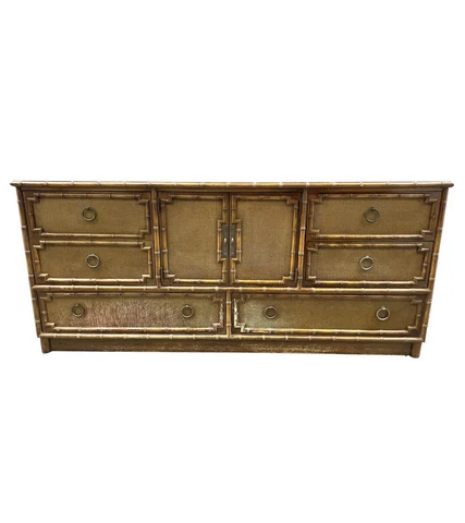 1970s Vintage Faux Bamboo Dresser by Drexel Cover