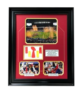 Kansas City Chiefs Super Bowl 54 LIV Game Used Confetti Framed Photo Mahomes COA - Picture 1 of 7