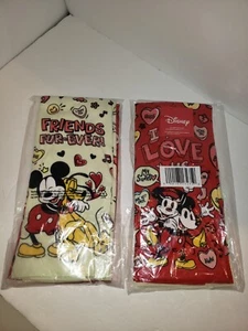 Disney Mickey Mouse Minnie and Pluto Valentines Kitchen Towel Set Red Hearts - Picture 1 of 6