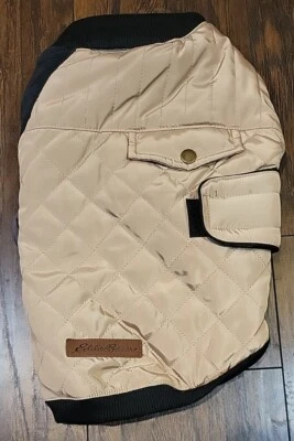 Eddie Bauer Dog Vest/Coat/Jacket Grey, Fleece Lined Size Medium, NEW - Image 1 of 4