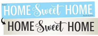 24" Home Sweet Stencil Farmhouse Country Cottage Family DIY Craft Signs Joanie - Image 1 of 4