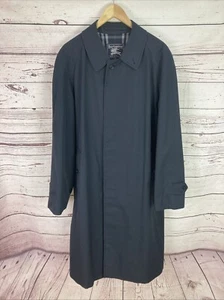 Burberrys Trench Coat XL Blue Check Lining See Measurements VGC - Picture 1 of 13
