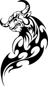 Bull Car Decals Sticker Tribal Cow JDM Auto Bumper Window Vinyl Decals Buffalo - Picture 1 of 13