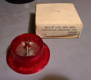 1963 CHEVROLET BISCAYNE BACKUP LENS W/ORNAMENT 5954195 5954192 NOS L-778 Belair - Picture 1 of 21