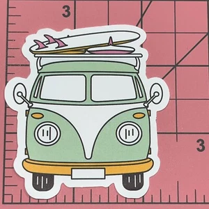 Hippie Surfer Road Trip Bus - Calcomanía de vinilo pegatina bomba tabla de surf Trippy Hippy - Imagen 1 de 5