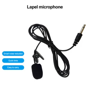 3.5mm Clip-on Lapel Mini Lavalier Mic Microphone For Mobile Phone PC Recording - Picture 1 of 22