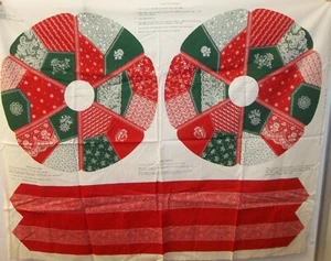 Nostalgia Victorian Christmas Wreath Fabric Panel VIP Cranston Cut Sew Craft - Picture 1 of 2