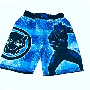 Marvel Black Panther Boys Swim Shorts Trunks Size S w/ Mesh Lining - Picture 1 of 4