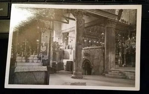 "RARA POSTAL DE COLECCIÓN DÉCADA DE 1930 BLANCA Y NEGRA ""BELÉN - ENTRADA DE LA CUEVA" - Imagen 1 de 1