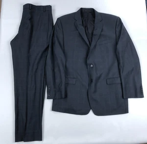 Calvin Klein 44L 40x32 Navy Blue 100% Wool Mens Jacket Pants Suit - Picture 1 of 23