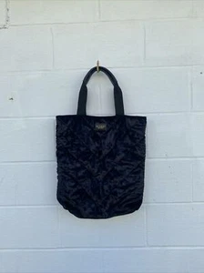 Victoria's Secret offene Damen-Schultertasche schwarz Velours-Struktur - Bild 1 von 4