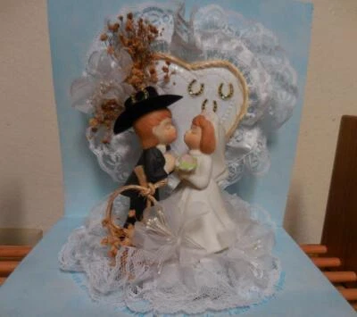 NUEVO Zapato de Caballo Vintage Western Novia y Novio Boda Decoración de Pasteles Buena Suerte Foto 1 de 3