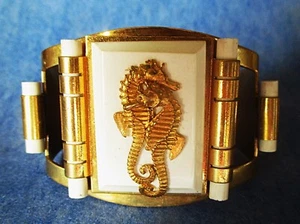 RARE c.1930 ART DECO SEAHORSE BAKELITE BRACELET BY JEAN PAiNLEVE - FRANCE - Picture 1 of 10