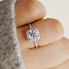 Elegant 925 Silver Rings Women Cubic Zirconia Wedding Jewelry  Gift Sz 6-10