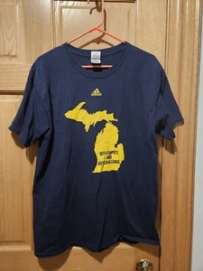 Vintage University Of Michigan Outcompete And Outchallenge T-Shirt Mens Size L - Picture 1 of 3