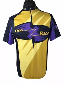 Bonin Pro Race Retro 1/4 Zip Short Sleeves Cycling Jersey Size Large - Picture 1 of 4