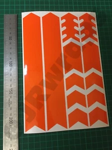 Rahmenschutz Kit Aufkleber Aufkleber Schutz SCOOTER FAHRRAD FAHRRAD GLÄNZEND ORANGE - Bild 1 von 3