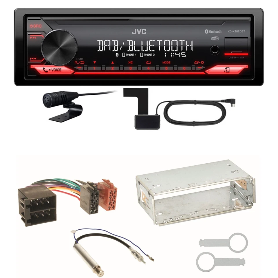 JVC KD-X282DBT Bluetooth DAB USB Einbauset für Skoda Octavia 1U Superb 1 - Bild 1 von 1