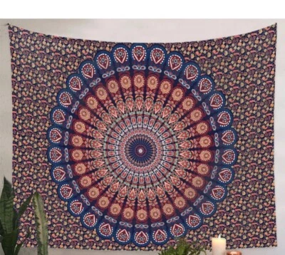 Bohemian Mandala Tapestry 70.86”x90.55”, Wall Art, Wall Decor - Image 1 of 4
