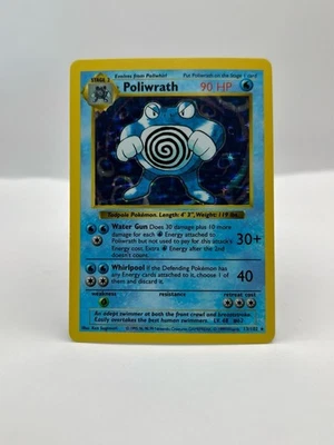 Pokemon - 13/102 Poliwrath Shadowless Light Play Holo Base (Read Description!) - Image 1 of 4
