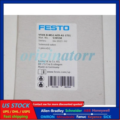 US FREE TAX New FESTO VSVA-B-M52-AZD-A1-1T1L 539158 Solenoid Valve Module 145PSI - Image 1 of 4