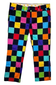 Loudmouth Golf Hollywoody Squares Hose vorne flach Herren Größe 40 x 30 bunt - Bild 1 von 13