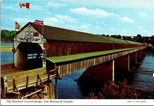Cartolina d'epoca - Ponte coperto Hartland Nuovo Brunswick Canada non spedita - Foto 1 di 2