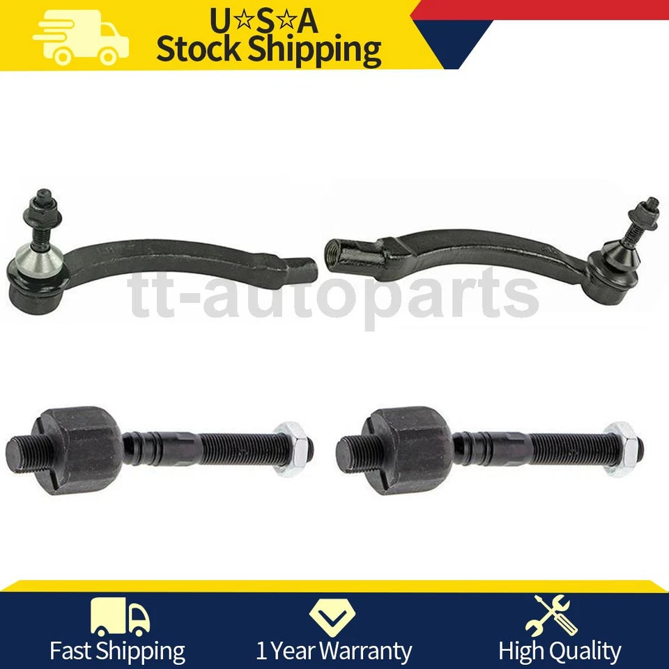 Extremo de varilla de amarre exterior interior delantero Mevotech 4 piezas para Volvo S60 2001 2002 2003 Foto 1 de 4