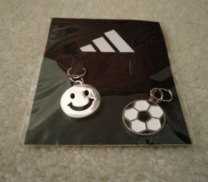 Adidas Brand New Keychain Set Of 2 Smiley Face And Soccer Ball - Picture 1 of 2