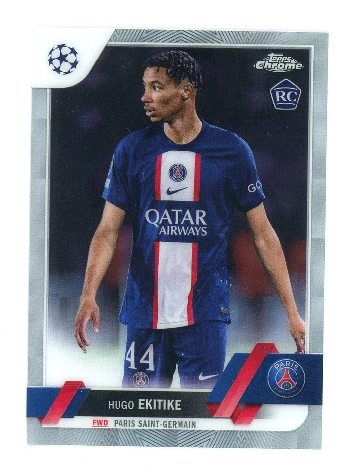 2022-23 Topps Chrome UEFA Hugo Ekitike Rookie RC Base #125 - PSG - Image 1 of 1