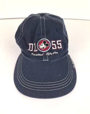 Disneyland DL 55 Mickey Mouse Azul Marino Gorra de Béisbol Gorra Ajustable Niño OS Foto 1 de 4
