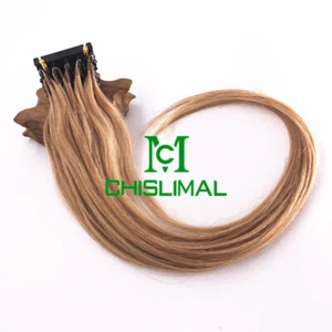 New 6D Remy Human Hair Extension 12 14 16 18 20 22 24 26inch Hair 20g 40s - Picture 1 of 38