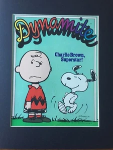 SNOOPY & CHARLIE BROWN~PEANUTS~11x14 Mat Print~DYNAMITE DUO~SUPERSTAR~NEW - Picture 1 of 1