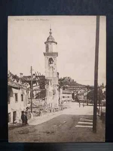 Cartolina Doppia Gorizia Chiesa della Piazzetta ANIMATA FA107 - Picture 1 of 1