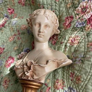 Marko MFG Goddess Bust Figurine Woman Statue Sculpture Floral Head Base VTG - Picture 1 of 24
