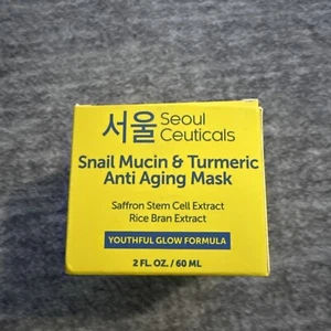 Seoulceuticals Korean Face Mask Skin Care - Snail Mucin Turmeric Mask for Face – - Picture 1 of 4