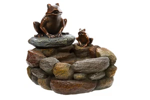 Zimmerbrunnen mit LED Leuchten, 33cm  Springbrunnen  Krüge (Brunnen 15 Frosch)  - Bild 1 von 5