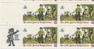 US Rise of the Spirit of Independence Drummer 8c Zip Block of 4 Scott #1479 - Picture 1 of 1
