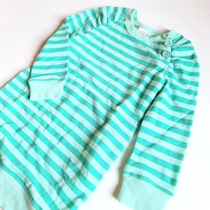 Gymboree Girls Sz 7 "Center Stage" Aqua Blue Striped pullover Dress NWT - Picture 1 of 4