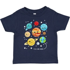 Inktastic Cute Planets, Kawaii Planets, Space, Cosmos, Stars Toddler T-Shirt Red - Picture 1 of 26